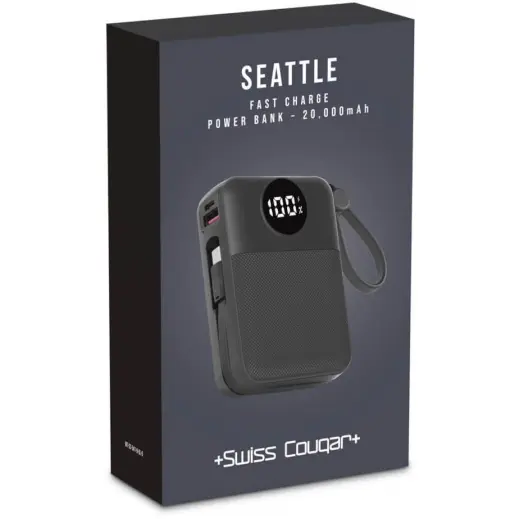 Swiss Cougar Seattle Fast Charge 22.5W Power Bank - 20000mAh Gift Box